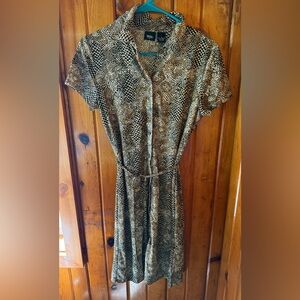 Snake Print Short‎ Sleeve Dress Y2K Mossimo size 10